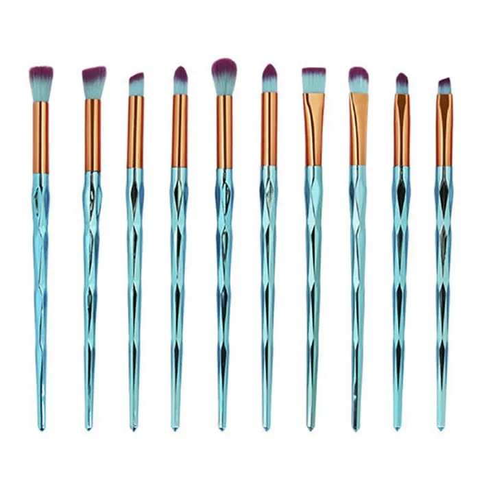 Cosmetic brush with plastic handle — view 1