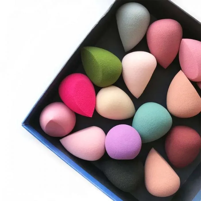 Colourful makeup puff cone — view 1
