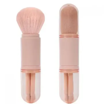 Retractable makeup brush set