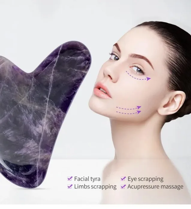Guasha stone matte purple — view 1