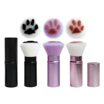 Retractable brush cat paw