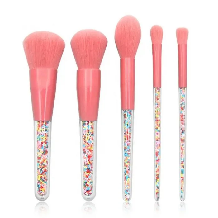 Makeup brush set plastic handle — view 1