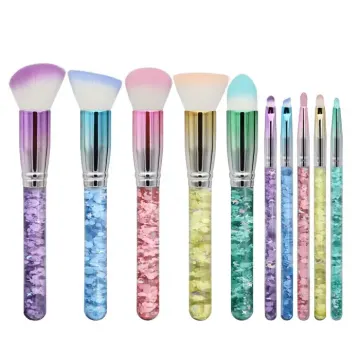 Makeup brush set colorful