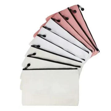 Canvas portable cosmetic bag