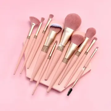 Crystal stone makeup brushes