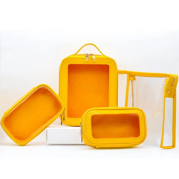 Yellow cosmetic bag — view 1