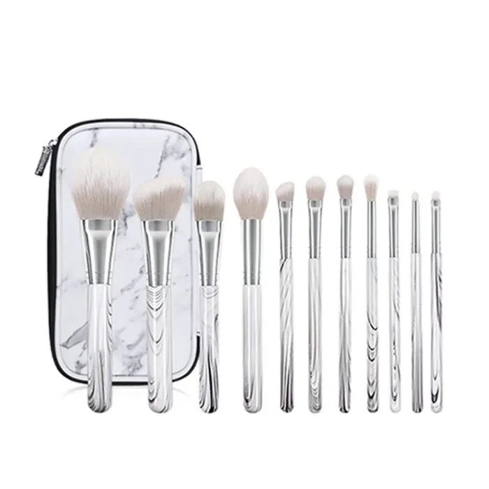 Dense hair designed makeup brush set — view 1