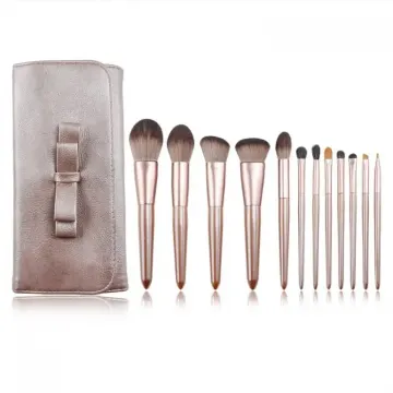 Fancy shiny makeup brush set