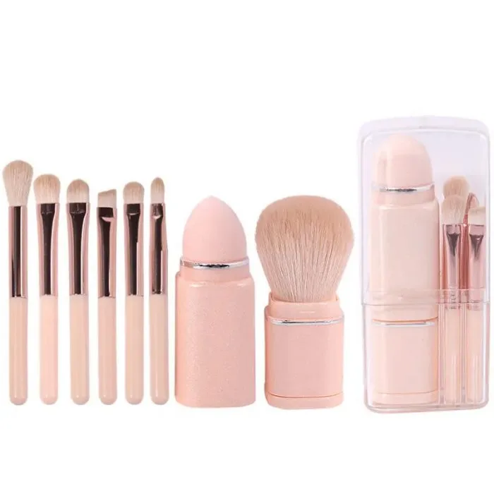 8 in 1 retractable makeup brush — view 1