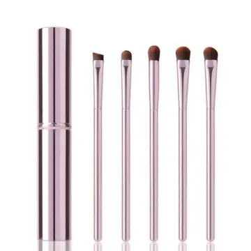 Metal makeup brush set