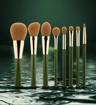 Square tube makeup brush set