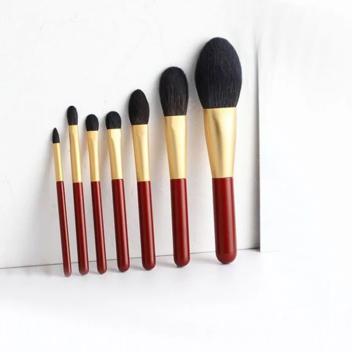 Jujube red makeup brush set — view 1