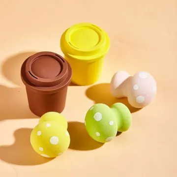 Mushroom shape makeup puff