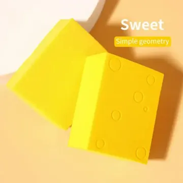 Square makeup puff
