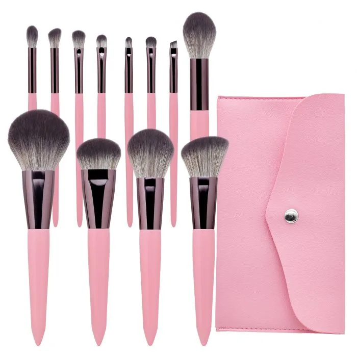 Pink makeup set brush — view 1