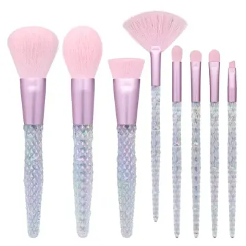 Powder crystal makeup brush