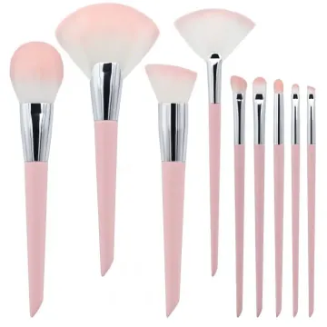 Pink makeup brush