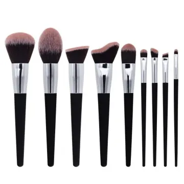 Orange and black makeup brush