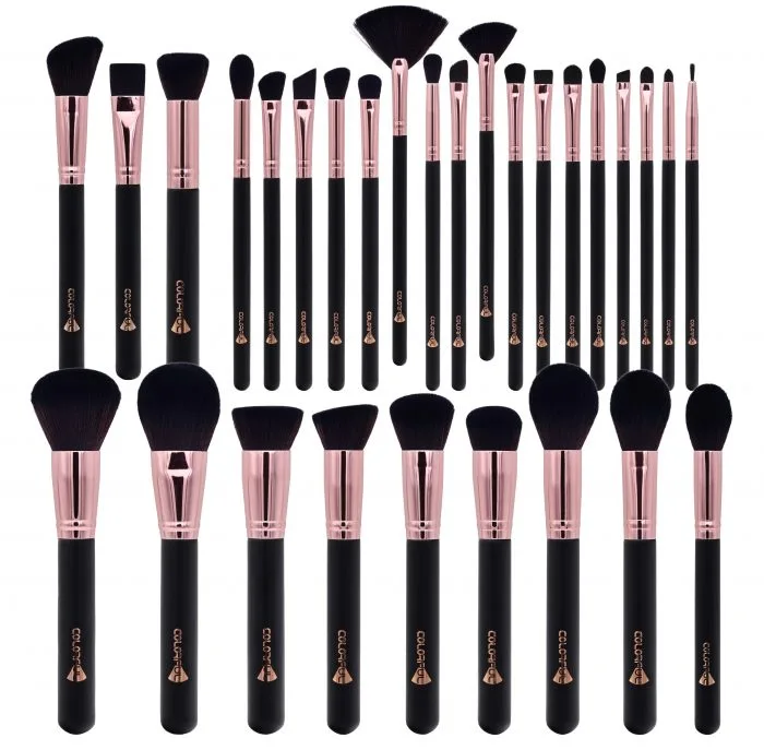 Rose gold makeup brush — view 1