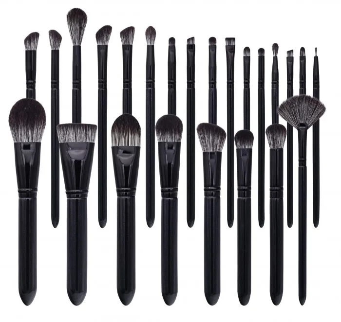Silver gray makeup brush — view 1