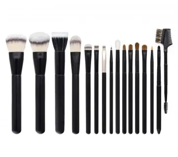 16 black makeup brushes