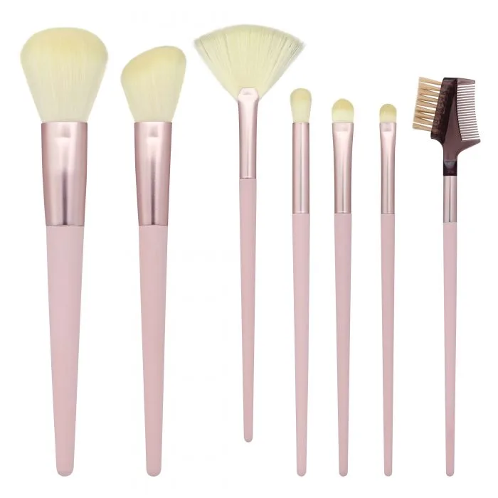 Yellow powder makeup brush — view 1