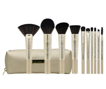 Gold brushed makeup brush
