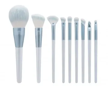 Light blue makeup brush