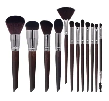 Black and brown makeup brush