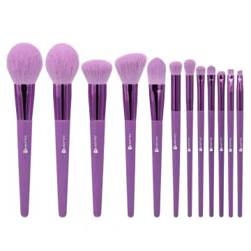 Purple makeup brush