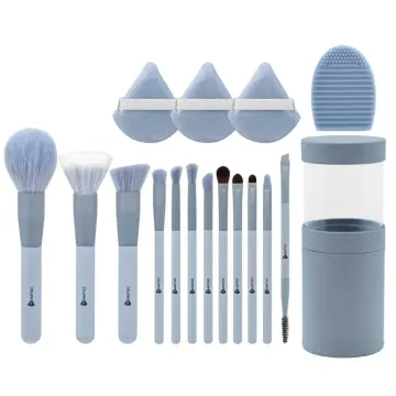 Light blue makeup brush