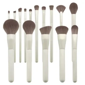 Light beige makeup brush set
