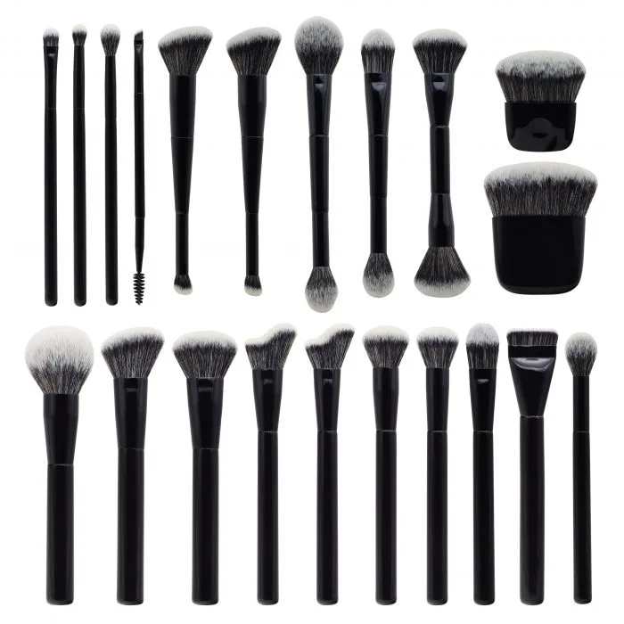 Premium black makeup sponge brush — view 1
